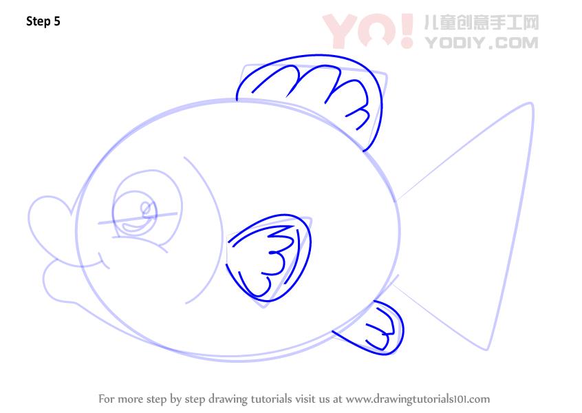 图片[6]-学习如何轻松绘制金鱼（儿童动物）-YO儿童创意手工网