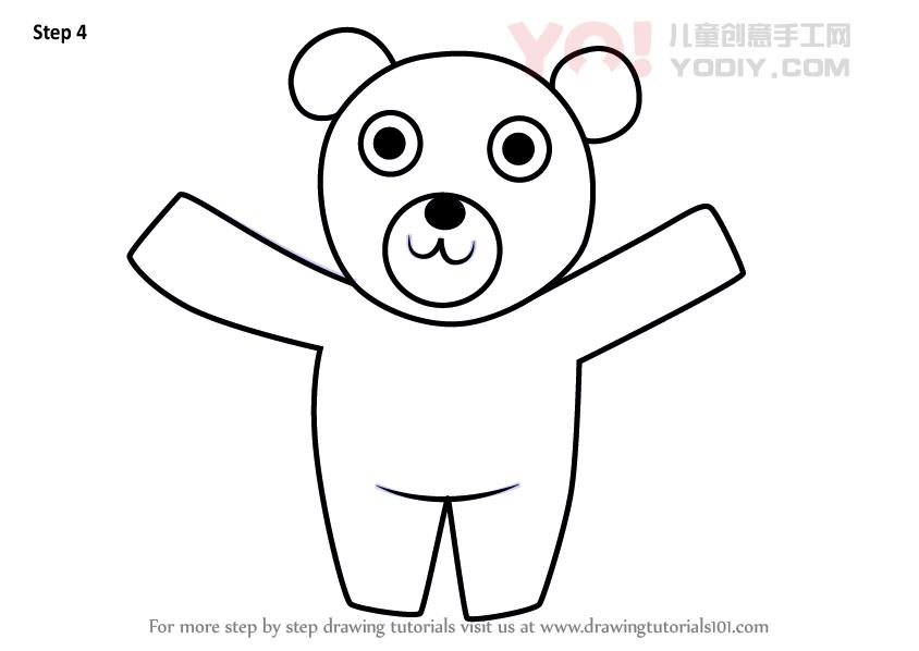 图片[5]-学习如何为孩子们绘制熊（儿童动物）-YO儿童创意手工网