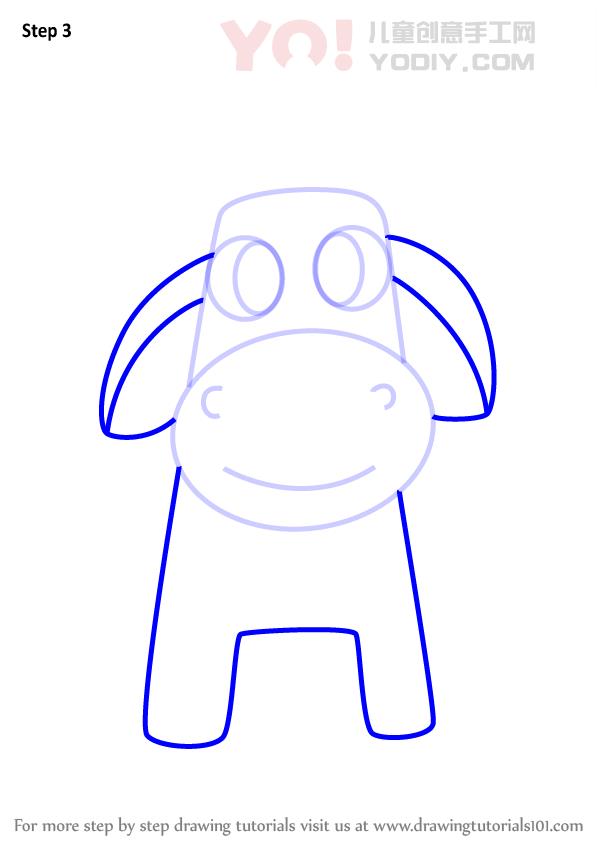 图片[4]-学习如何为孩子们绘制水牛（儿童动物）-YO儿童创意手工网