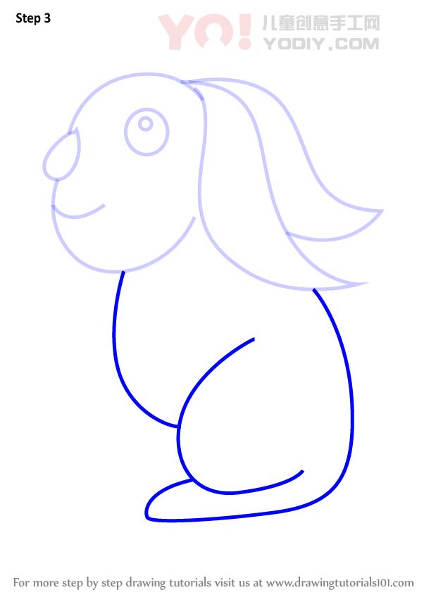 图片[4]-学习如何为孩子们画一只兔子（儿童动物）-YO儿童创意手工网