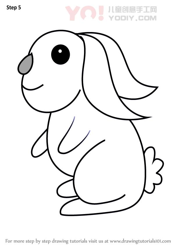 图片[6]-学习如何为孩子们画一只兔子（儿童动物）-YO儿童创意手工网