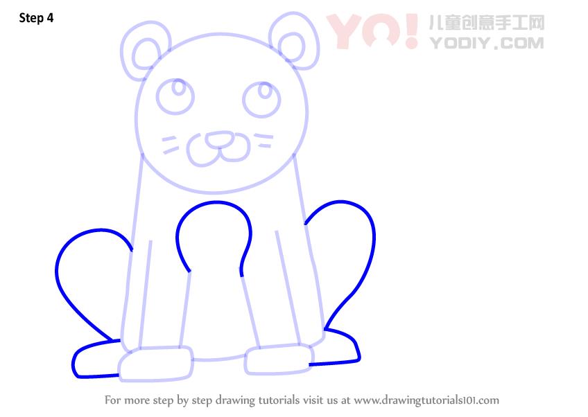 图片[5]-学习如何为孩子绘制一只老虎（儿童动物）-YO儿童创意手工网