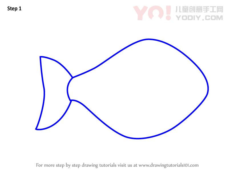 图片[2]-学习如何为孩子们画一条银鱼（儿童动物）-YO儿童创意手工网