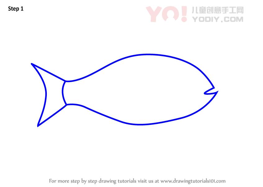 图片[2]-学习如何为孩子们绘制大比目鱼（儿童动物）-YO儿童创意手工网