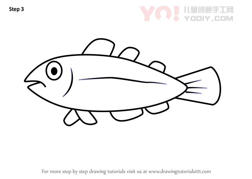 图片[4]-学习如何为孩子们绘制酷鱼（儿童动物）-YO儿童创意手工网