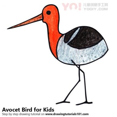 了解如何为孩子们画一只鸟鸟（儿童动物）-优优资源