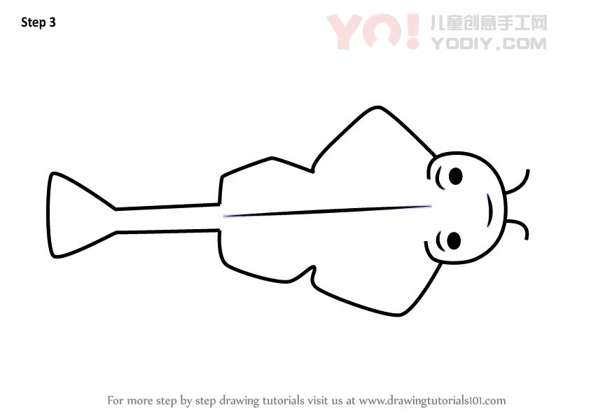 图片[4]-学习如何为孩子们画天使鲨（儿童动物）-YO儿童创意手工网