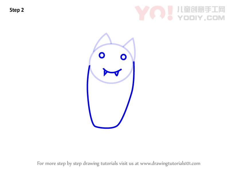 图片[3]-学习如何为孩子们绘制蝙蝠（儿童动物）-YO儿童创意手工网