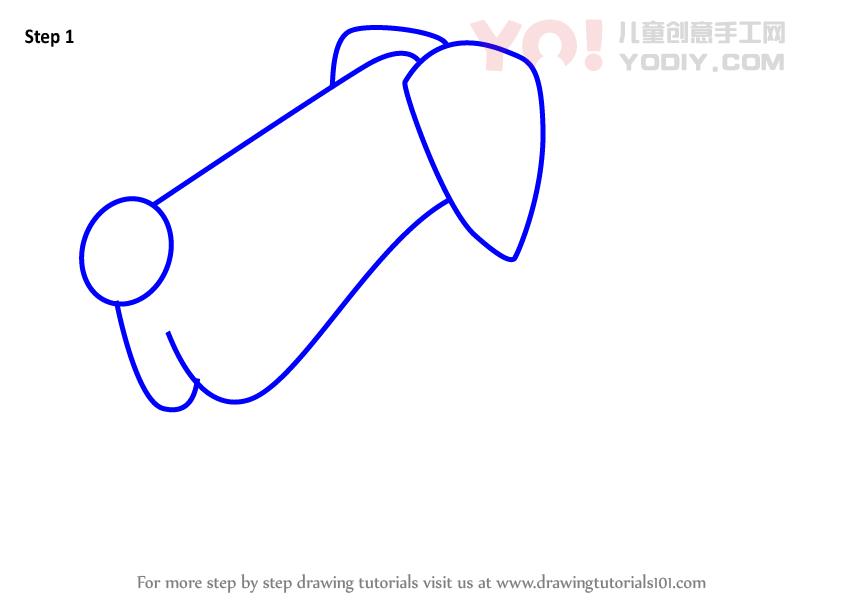 图片[2]-学习如何为孩子们画一个丹麦犬（儿童动物）-YO儿童创意手工网