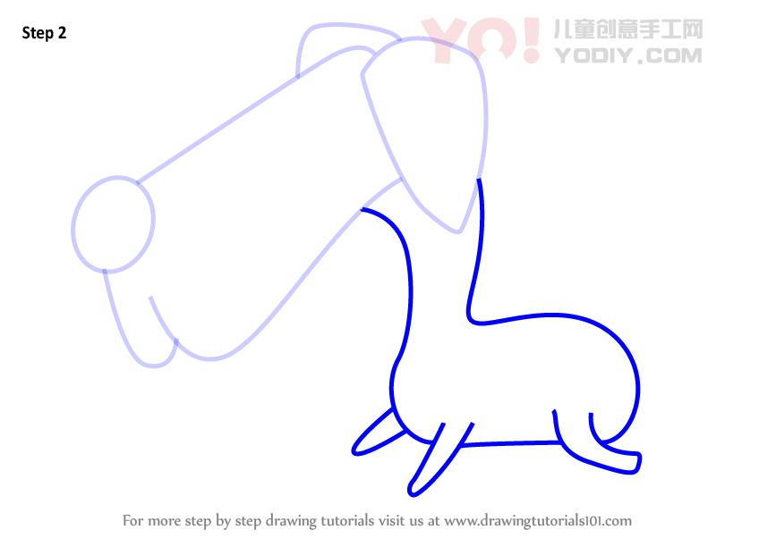 图片[3]-学习如何为孩子们画一个丹麦犬（儿童动物）-YO儿童创意手工网