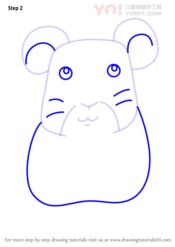 图片[3]-学习如何为孩子们绘制仓鼠（儿童动物）-YO儿童创意手工网