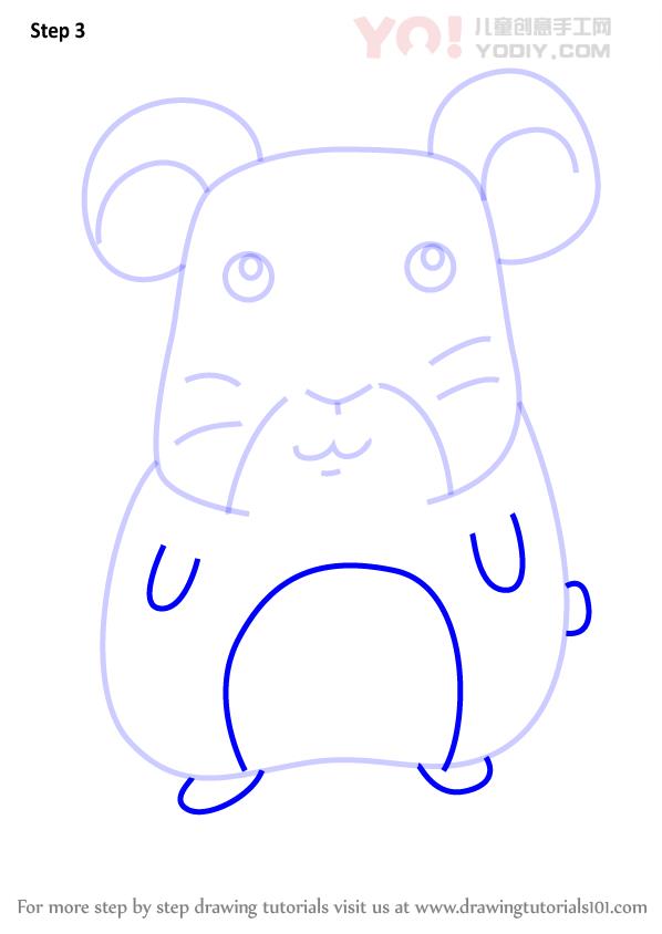 图片[4]-学习如何为孩子们绘制仓鼠（儿童动物）-YO儿童创意手工网