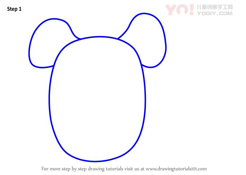 图片[2]-学习如何为孩子们绘制长尾的丘奇（儿童动物）-YO儿童创意手工网