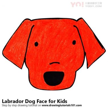 学习如何为孩子们绘制拉布拉多犬（儿童动物）-优优资源
