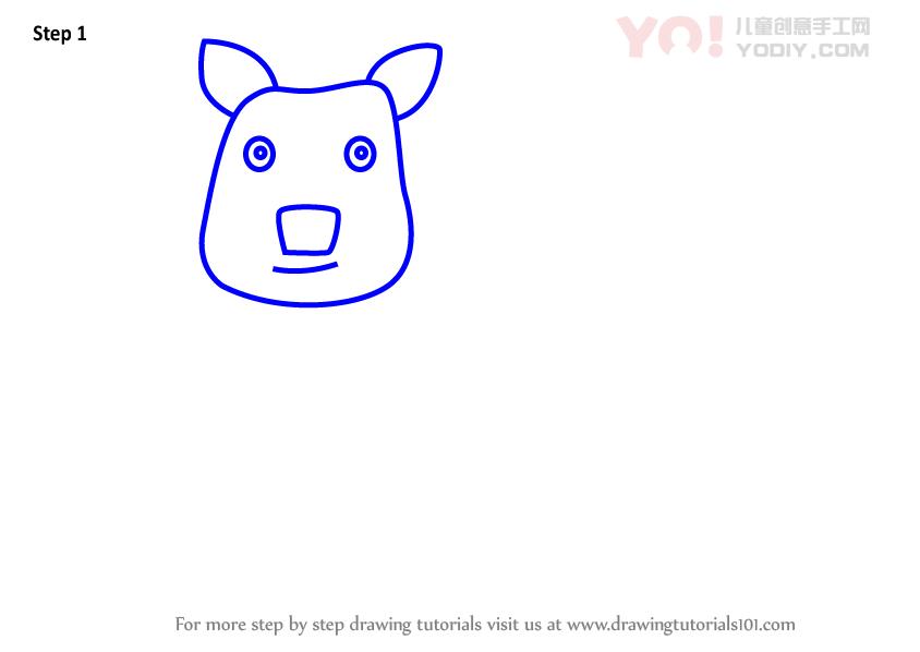 图片[2]-学习如何为孩子们绘制Quokka（儿童动物）-YO儿童创意手工网