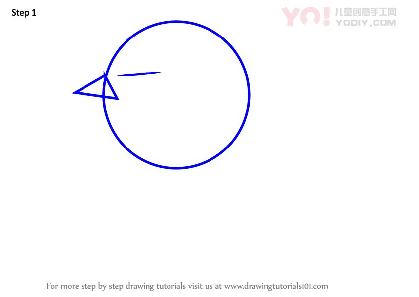 图片[2]-学习如何为孩子们绘制罗宾鸟（儿童鸟类）-YO儿童创意手工网