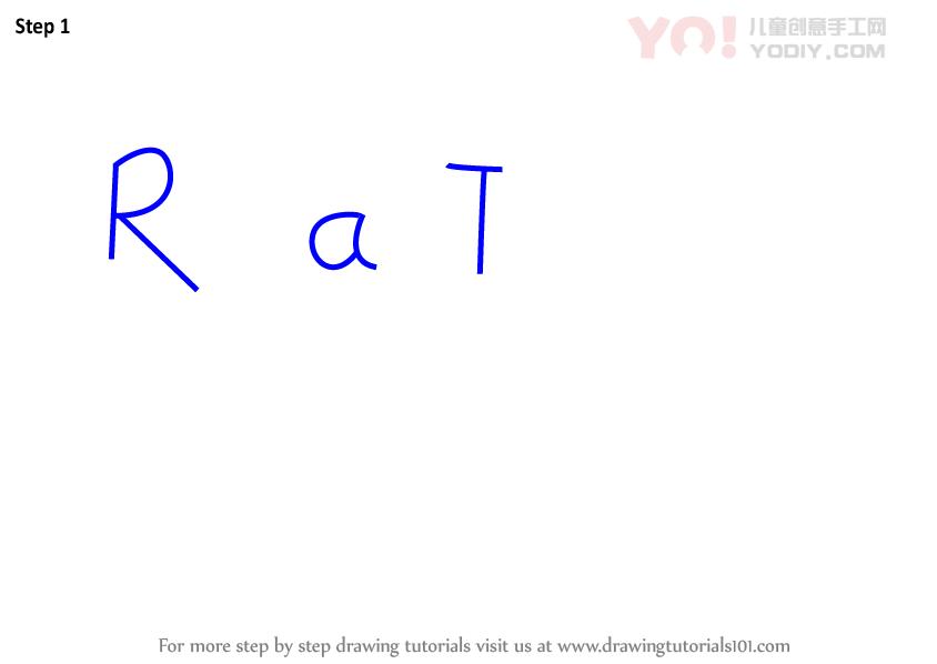 图片[2]-学习如何从词大鼠（带名字的动物）绘制鼠-YO儿童创意手工网
