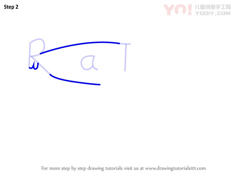 图片[3]-学习如何从词大鼠（带名字的动物）绘制鼠-YO儿童创意手工网