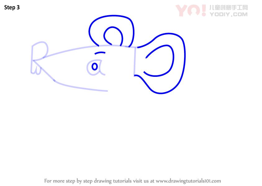 图片[4]-学习如何从词大鼠（带名字的动物）绘制鼠-YO儿童创意手工网