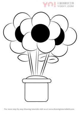 学习如何画花盆（花）-优优资源