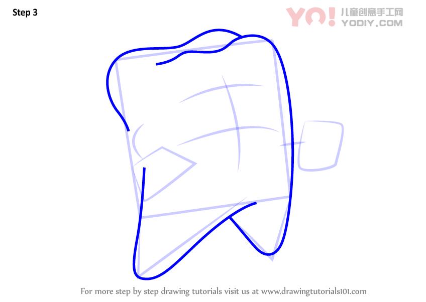 图片[4]-学习如何画一个哭泣的牙齿（儿童漫画）-YO儿童创意手工网