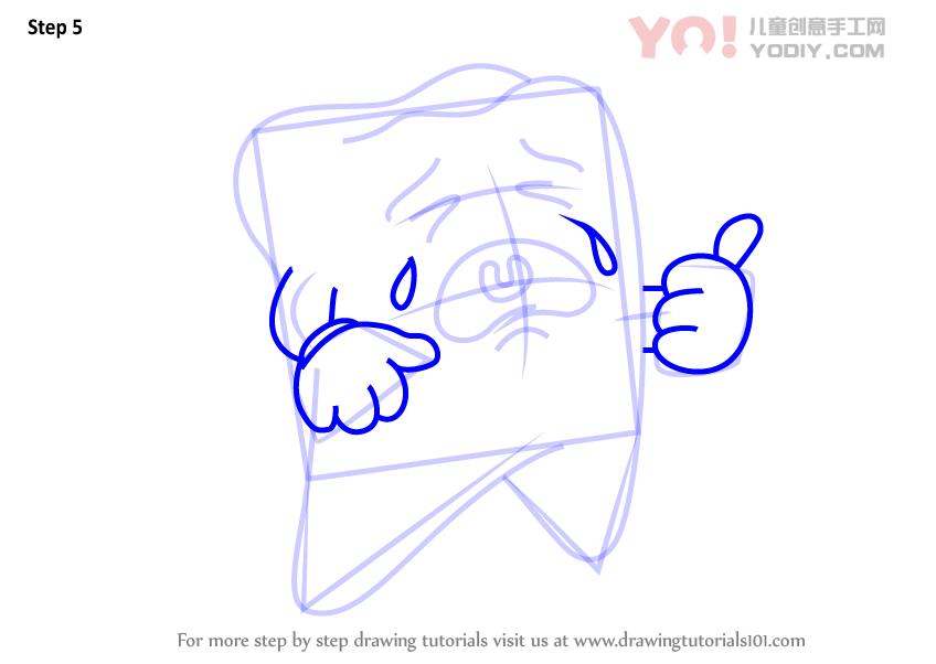 图片[6]-学习如何画一个哭泣的牙齿（儿童漫画）-YO儿童创意手工网