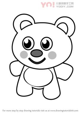 学习如何为孩子们绘制泰迪熊（儿童漫画）-优优资源