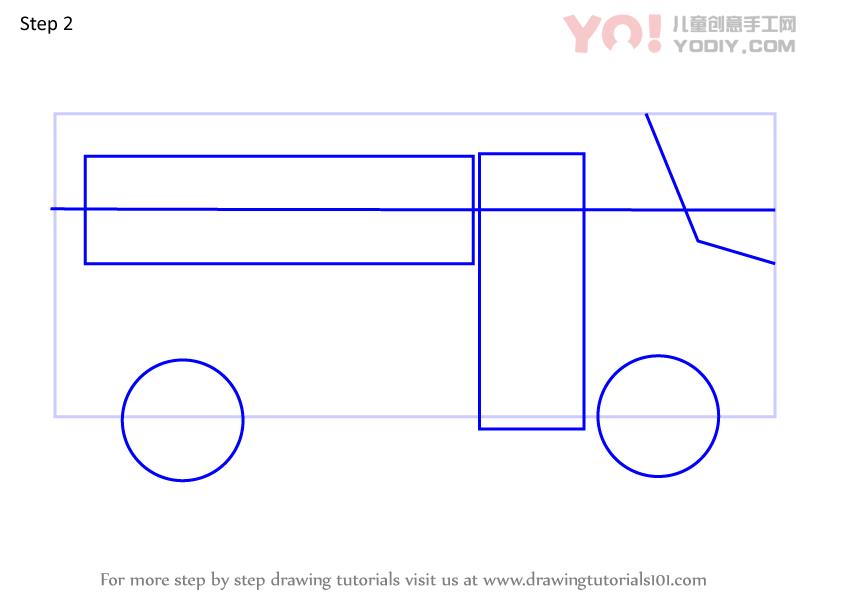 图片[3]-学习如何画卡通校车（车辆）-YO儿童创意手工网