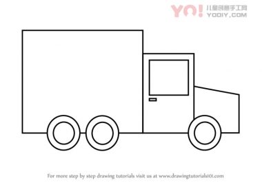 学习如何为孩子绘制运输卡车（车辆）-优优资源