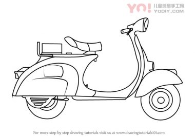 了解如何为孩子绘制滑板车（车辆）-优优资源