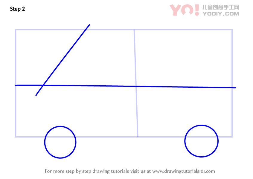 图片[3]-学习如何为孩子绘制拖车（车辆）-YO儿童创意手工网