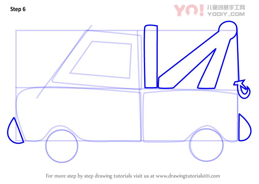 图片[7]-学习如何为孩子绘制拖车（车辆）-YO儿童创意手工网