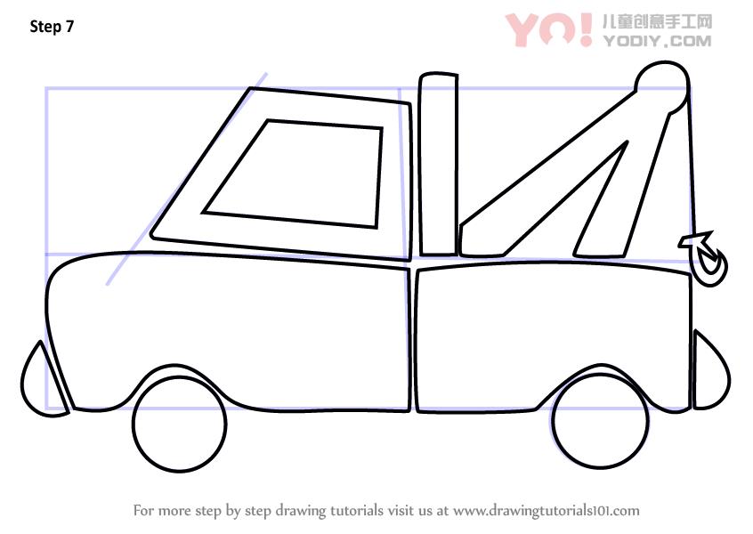 图片[8]-学习如何为孩子绘制拖车（车辆）-YO儿童创意手工网