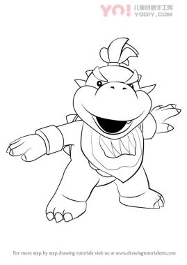 了解如何从超级马里奥（Super Mario）绘制Bowser Jr.-优优资源