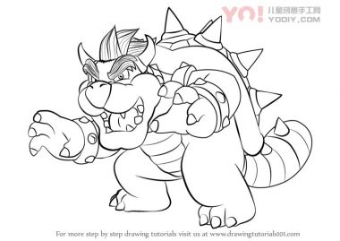 了解如何从超级马里奥（Super Mario）绘制Bowser-优优资源