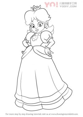 了解如何从超级马里奥（Super Mario）从超级马里奥绘制公主雏菊-优优资源