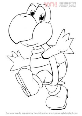了解如何从超级马里奥（Super Mario）绘制Koopa Troopa-优优资源