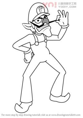 了解如何从超级马里奥（Super Mario）绘制Waluigi-优优资源