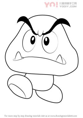 了解如何从超级马里奥（Super Mario）绘制Goomba-优优资源