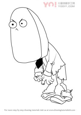 了解如何从工厂绘制高坚果僵尸与僵尸（植物与僵尸）-优优资源