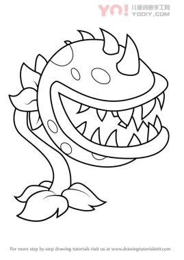 了解如何从植物与僵尸（植物与僵尸）绘制Chomper-优优资源