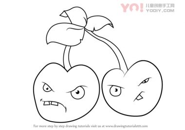 了解如何从植物与僵尸（植物与僵尸）绘制樱桃炸弹-优优资源