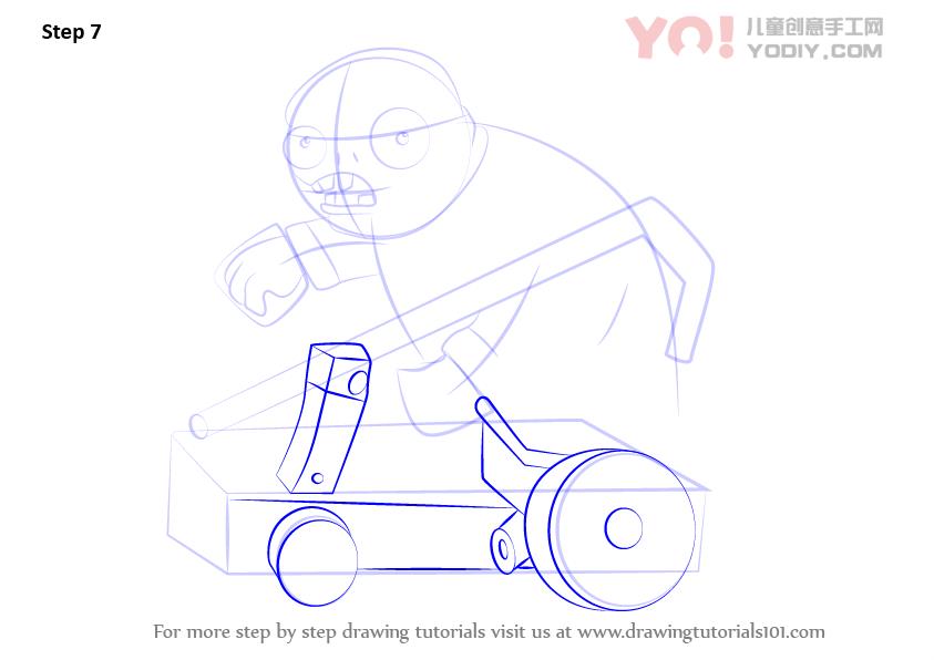 图片[8]-了解如何从工厂绘制弹射僵尸与僵尸（植物与僵尸）-YO儿童创意手工网