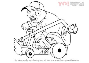 了解如何从植物与僵尸（植物与僵尸）绘制弹射棒球僵尸-优优资源
