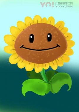 了解如何从植物与僵尸（植物与僵尸）绘制巨型向日葵-优优资源