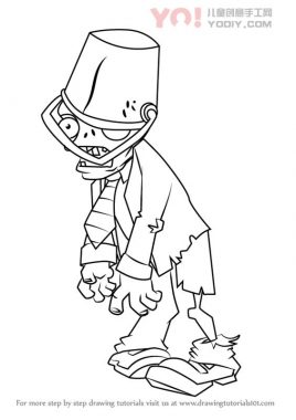 了解如何从植物与僵尸（植物与僵尸）绘制桶僵尸-优优资源