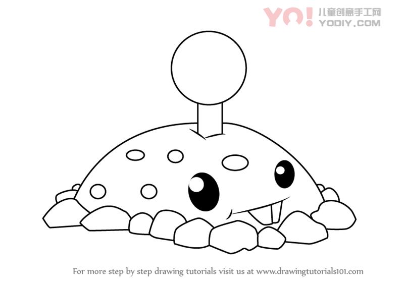 图片[1]-了解如何从植物绘制土豆矿Vs. Zombies（植物与僵尸）-YO儿童创意手工网
