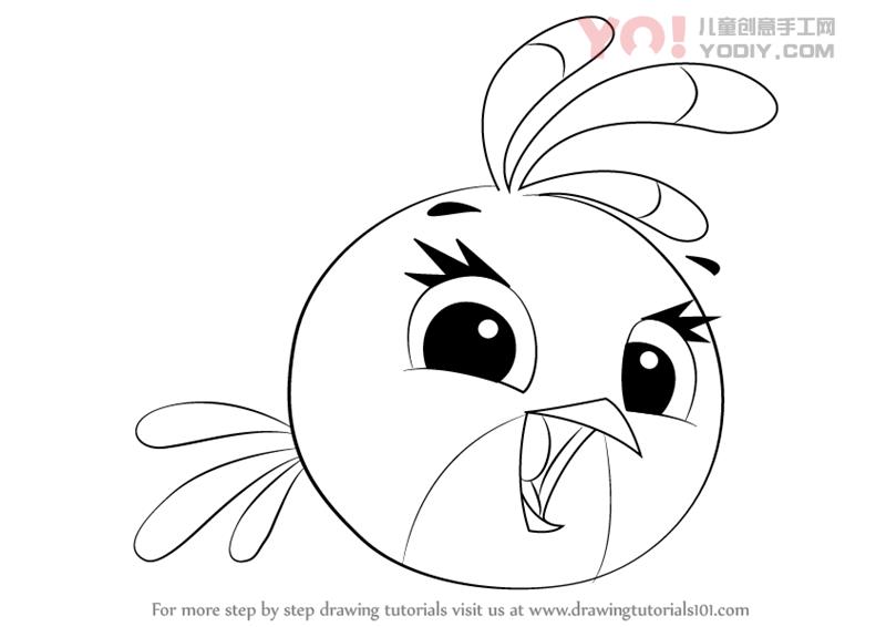 图片[1]-学习如何从愤怒的小鸟画斯特拉（愤怒的小鸟）-YO儿童创意手工网