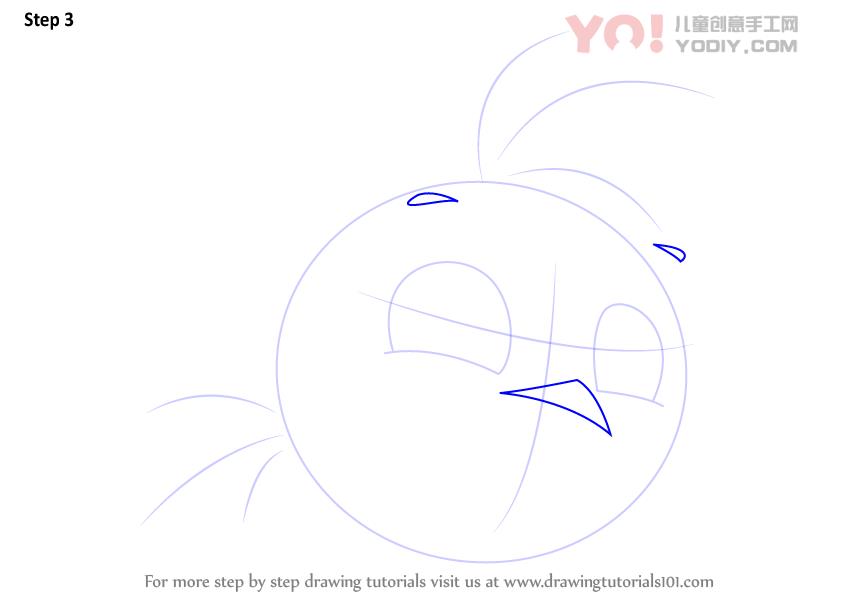 图片[4]-学习如何从愤怒的小鸟画斯特拉（愤怒的小鸟）-YO儿童创意手工网