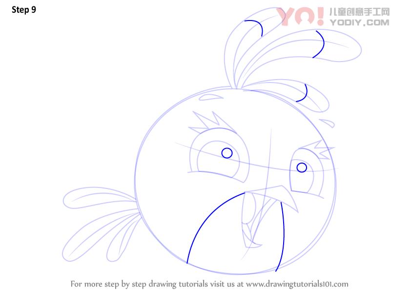 图片[10]-学习如何从愤怒的小鸟画斯特拉（愤怒的小鸟）-YO儿童创意手工网